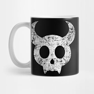 Cute Skull with Horns - Distressed Mug